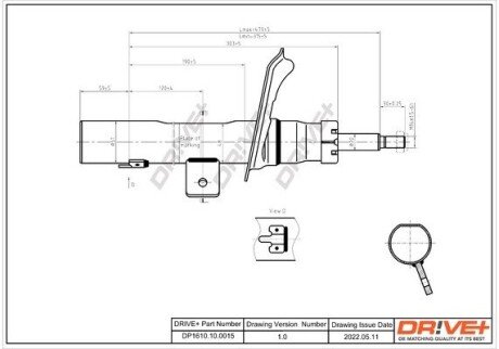 Амортизатор (передній) Citroen Berlingo/Peugeot Partner 96- (L) DP1610100015