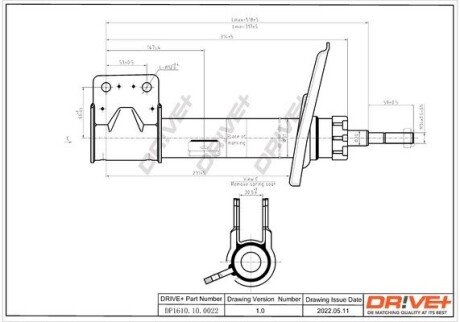 Амортизатор (передній) Citroen Berlingo/Peugeot Partner 08- (R) DP1610100022