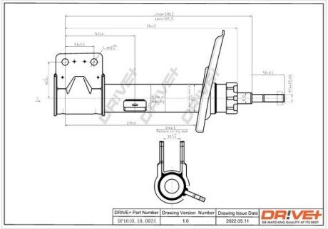 Амортизатор (передній) Citroen Berlingo/Peugeot Partner 08- (L) DP1610100024