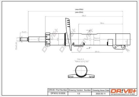 Амортизатор (передній) VW Polo/Skoda Fabia 99-14/Roomster 06- DP1610100035