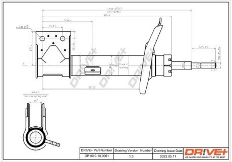 Амортизатор (передній) Citroen C4 II 09- (L) DP1610100061