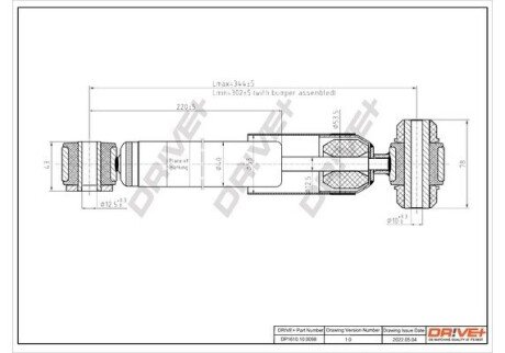 Амортизатор (задній) MB A-class (W168) 97-04 DP1610100098