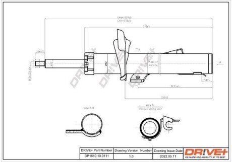 Амортизатор (передній) Ford Focus 03- (R) DP1610100111