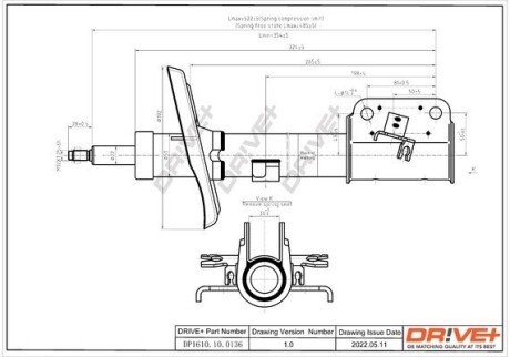 Амортизатор (передній) Renault Laguna III 07- DP1610100136