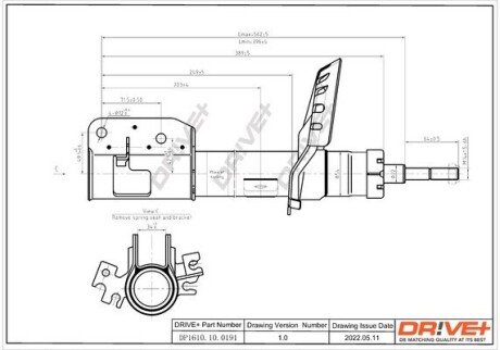 Амортизатор (передній) Citroen Jumpy/Fiat Scudo/Peugeot Expert 07- (L) DP1610100191