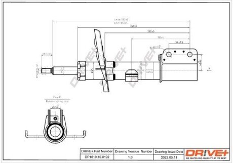 Амортизатор (передній) Renault Captur 0.9 12V 13- DP1610100192