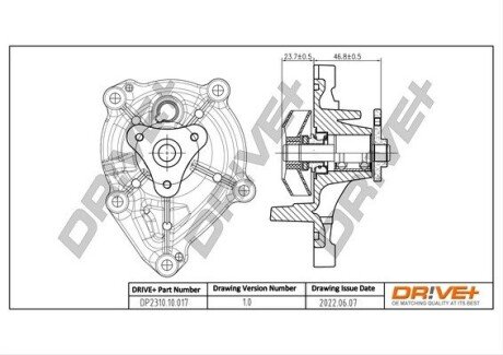 Помпа води Citroen Berlingo/Peugeot Partner 1.6 09- DP231010017