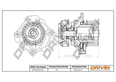 Помпа води VW Caddy III 1.6/BiFuel 04-15 (23z), BGU, BSE, BSF, CHGA DP231010031