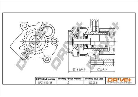 Помпа води Skoda Octavia/VW Golf/Passat 1.9 TDI 96-05 (WPQ1170) DP231010033