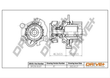 Помпа води Audi A3-A4/A6/Skoda Octavia/Fabia/VW Caddy/Golf IV/Passat/T5 1.8T/2.0 96- (23z) DP231010037