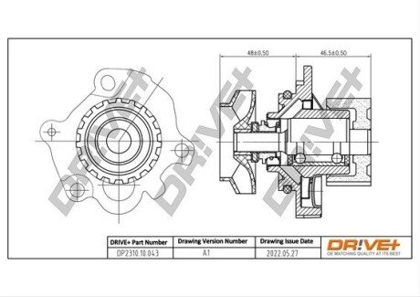 Помпа води Audi A3/Seat Cordoba/Toledo/Leon/Skoda Octavia/VW Caddy/Golf/Polo 1.9TDI/SDI 96-05 (19z) DP231010043