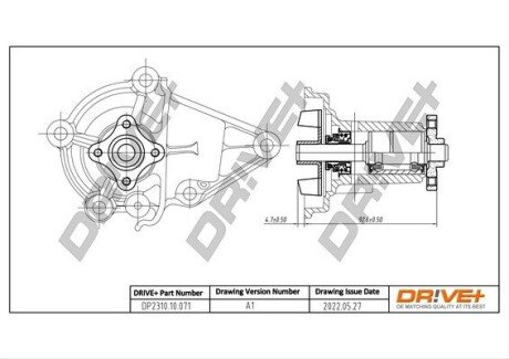 Помпа води Hyundai Accent III/Kia Cerato/Rio II 1.4/1.6 95- (WPQ0554) DP231010071