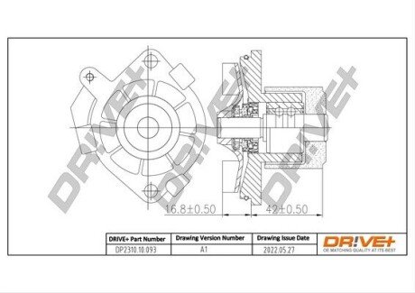 Помпа води Fiat Doblo 1.9D/JTD 01-/Opel Astra H/Vectra C/Zafira B 1.9CDTI 04-10 DP231010093