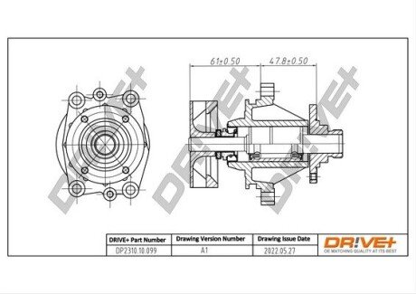 Помпа води BMW 3 (E36/E46)/5 (E34/E39/E60)/7 (E38/E65/E66/E67)/X3 (E83)/X5 (E53) DP231010099