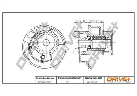 Помпа води Opel Astra G/H/Vectra B/C/Zafira A/Corsa C/Meriva A 1.8/1.8 16V 98-10 (23z) DP231010131