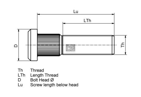 Болт колеса DT 2.65096