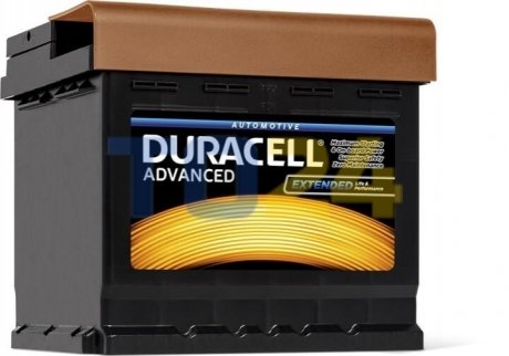 Аккумуляторна батарея Advanced 50Ah 12V R+ EN450A (210х175х190) Duracell DA50 (фото 1)