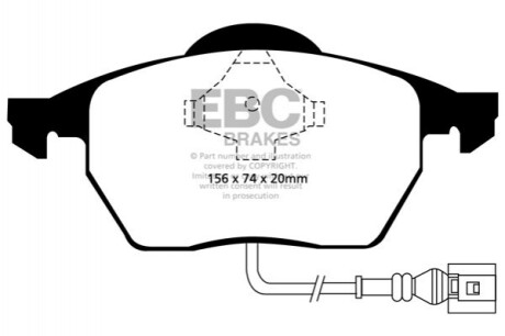 Гальмівні колодки, тюнінг EBC DP21330 (фото 1)