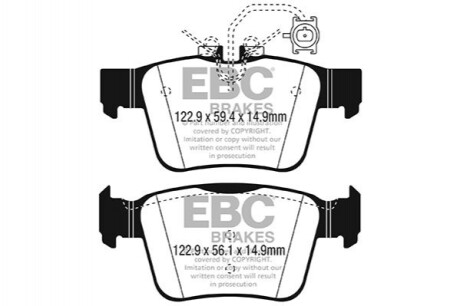 Гальмівні колодки, тюнінг EBC DP42315R (фото 1)