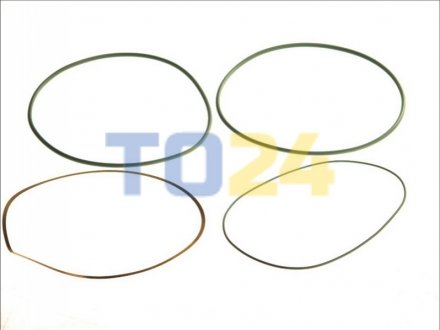 Комплект уплотняющих колец гильзы цилиндра MB, Толщина 0,15мм, 3 резиновых кольца+1 сталь ELRING 827568 (фото 1)
