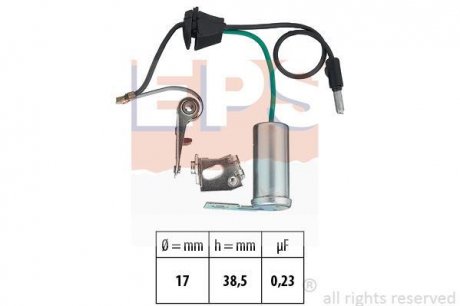 EPS RENAULT Контакты трамблера (с конденсатором) R9,11 1.0/1.1 81-88 1.215.126