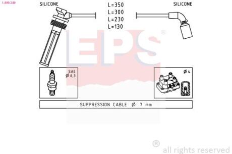 EPS CHEVROLET дроти високовольтні SPARK 1.0/1.2 10- 1.499.249