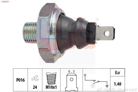 Датчик тиску масла 1.800.051