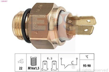 EPS SUBARU Температурный датчик включения вентилятора радиатора 1.850.057
