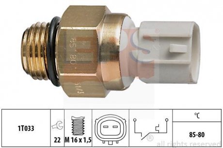 MITSUBISHI Датчик включения вентилятора радиатора Colt III,IV,Galant V,Lancer V EPS 1.850.173 (фото 1)
