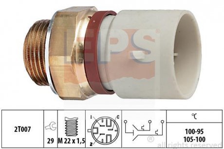 EPS OPEL Температурный датчик включения вентилятора радиатора Vectra B 95- 1.850.674