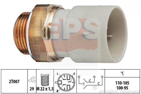 EPS OPEL Температурный датчик включения вентилятора радиатора Astra F,Corsa A/B 1.5D/TD/1.7D/2.0 87- 1.850.689