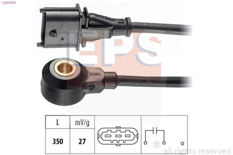 EPS OPEL Датчик детонації ASTRA G 1.8 16V 00-, VECTRA C 2.2 DGi 03-08 1.957.074