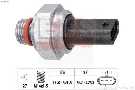 Датчик тиску випускних газів BMW 5 (F10/G30/F90) 550d 12-/7 (F01/F02/G11) 750d 12-/X5 (E70/F15/F85) 11- 1.980.013