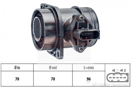 VW Расходомер воздуха (дизель) 1,9TDI: Audi A4 SEATSkoda Fabia,OctaviaVW Ford Galaxy EPS 1.991.325 (фото 1)