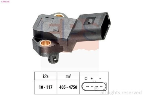 EPS VW Датчик тиску BORA 1.6 02-05 1.993.105