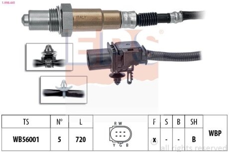 EPS SUZUKI Лямбда-зонд SPLASH 1.0 08-, OPEL AGILA  1.0 08-, NISSAN PIXO 1.0 09- 1.998.441