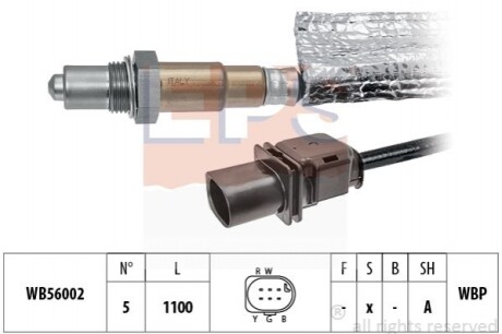 Лямбда-зонд (L 1100MM/перед каталізатором) BMW X5 (E70) 3,0i/3.5i 06-14 EPS 1.998.489 (фото 1)