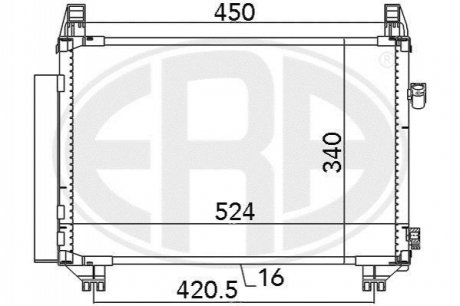 Радиатор кондиционера ERA 667087 (фото 1)