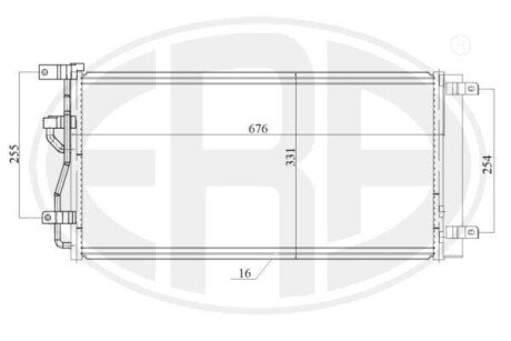 Радиатор кондиционера ERA 667200 (фото 1)