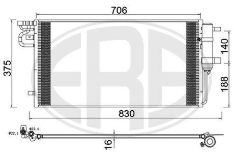 Радіатор кондиціонера ERA 667269 (фото 1)