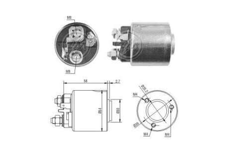 Тяговое реле, стартер ZM1491