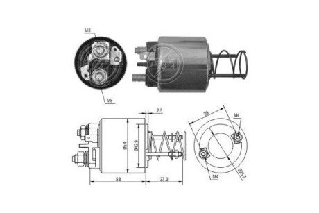 Втягуюче реле стартера ZM1594