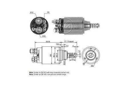 Втягуюче реле стартера ZM1731