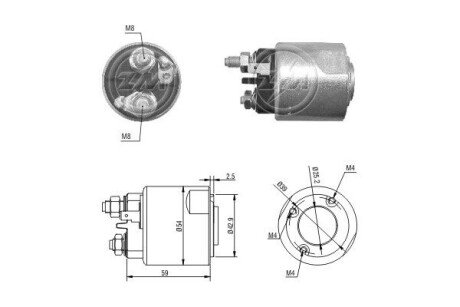 Втягуюче реле стартера ZM2495