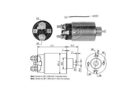 Втягуюче реле стартера ZM2699