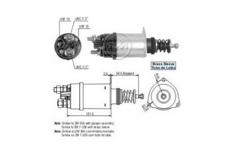 Втягуюче реле стартера ZM356