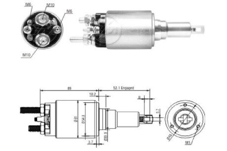 Реле стартера, що втягує. ZM3639