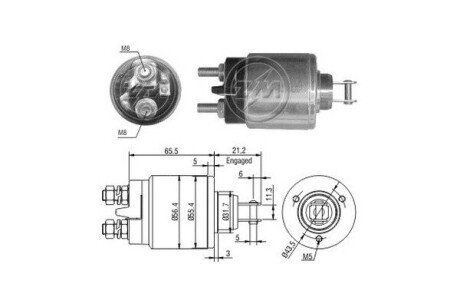 Втягуюче реле стартера ZM579