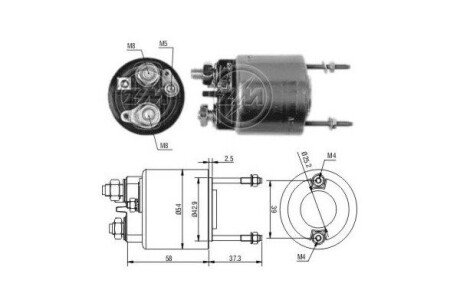 Втягуюче реле стартера ZM596