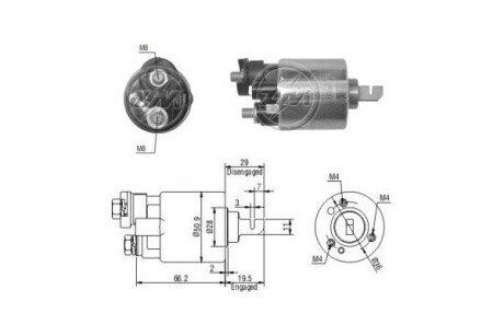 Втягуюче реле стартера ZM608